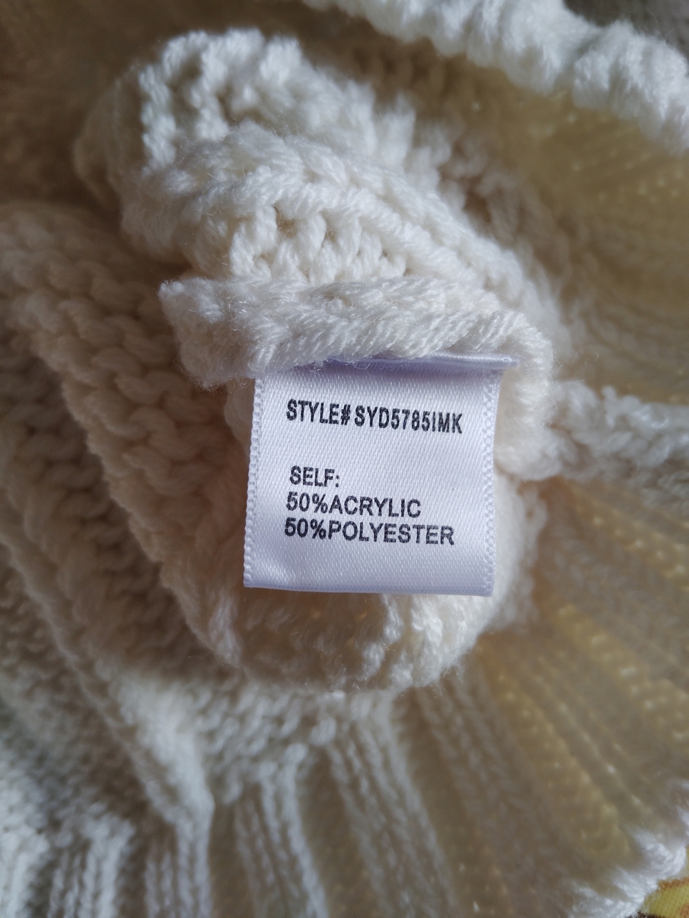 Altar'd State Ivory Cable Knit Cropped Sweater Large Boho Open Knit NWOT - Picture 5 of 5